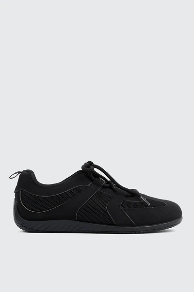 Ardene Lace Up Ballet Sneakers in Black | Size
