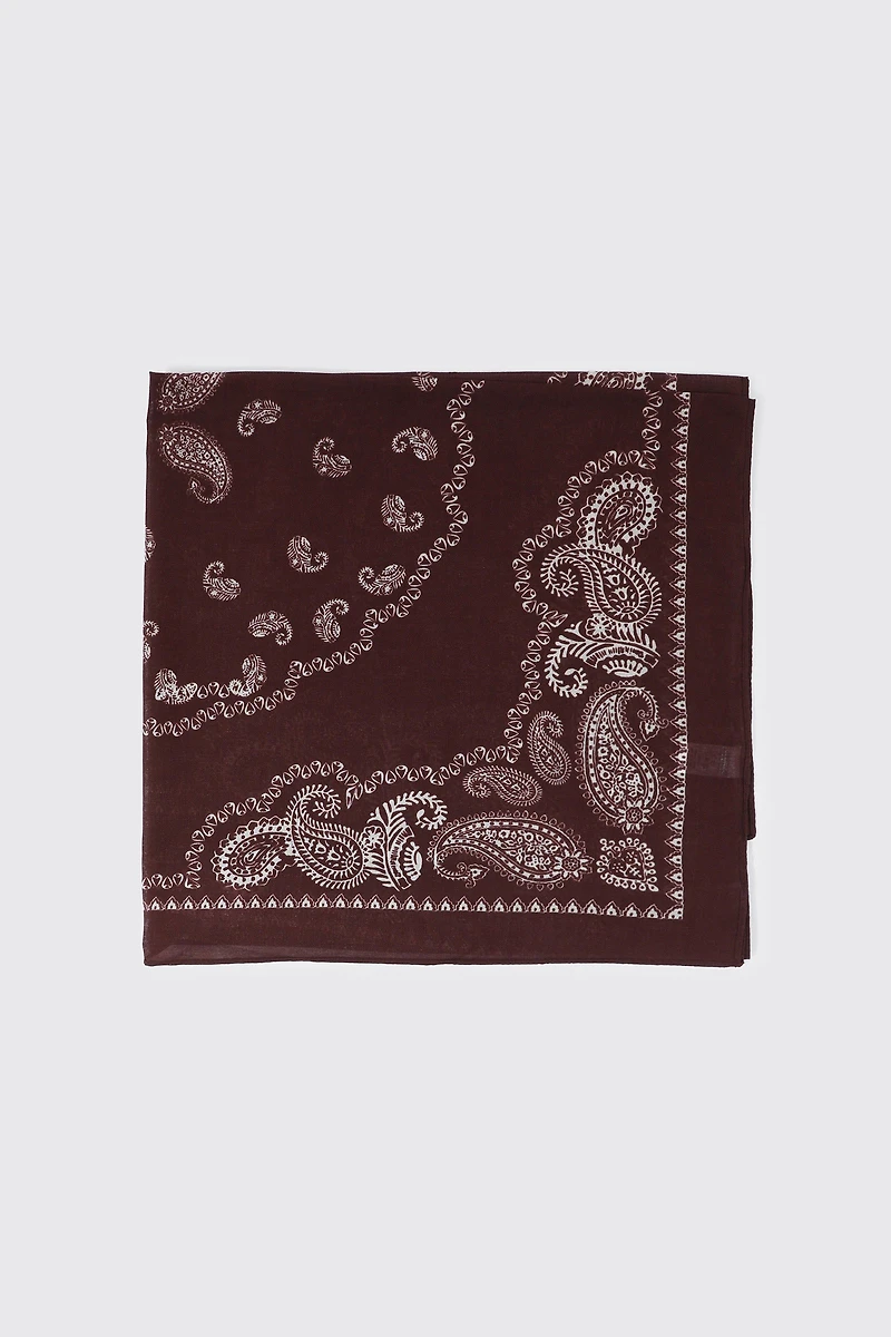 Foulard carré à motif cachemire
