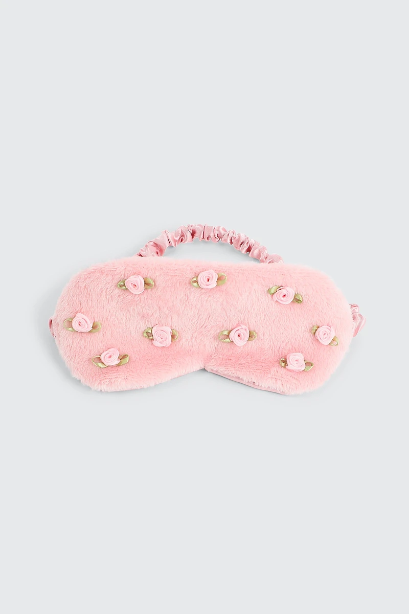 Ardene Rose Sleep Mask in Light Pink
