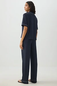 Ensemble pyjama manches courtes en tissu HUSHKNIT