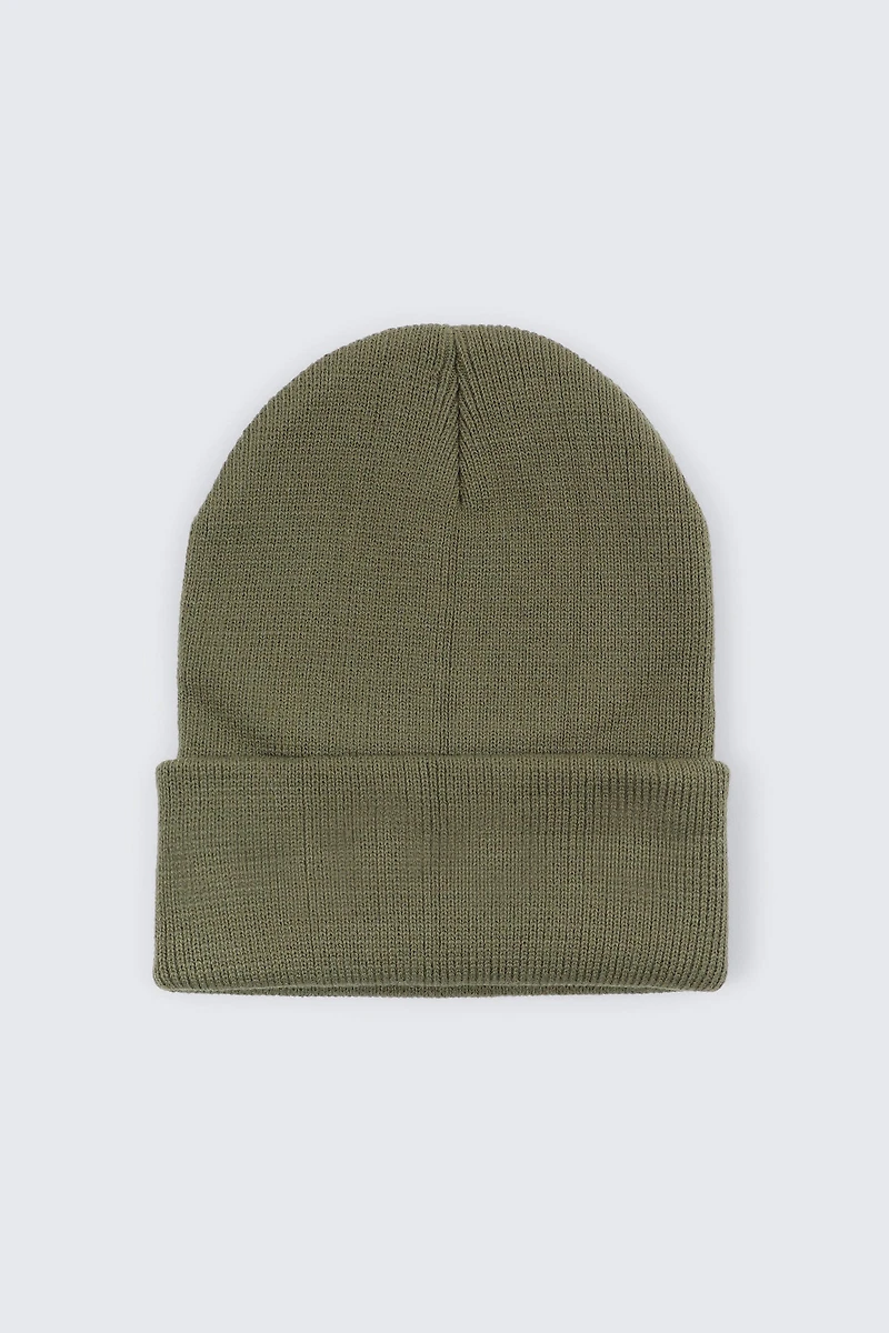 Ardene Man Rib Beanie For Men in Khaki | 100% Acrylic