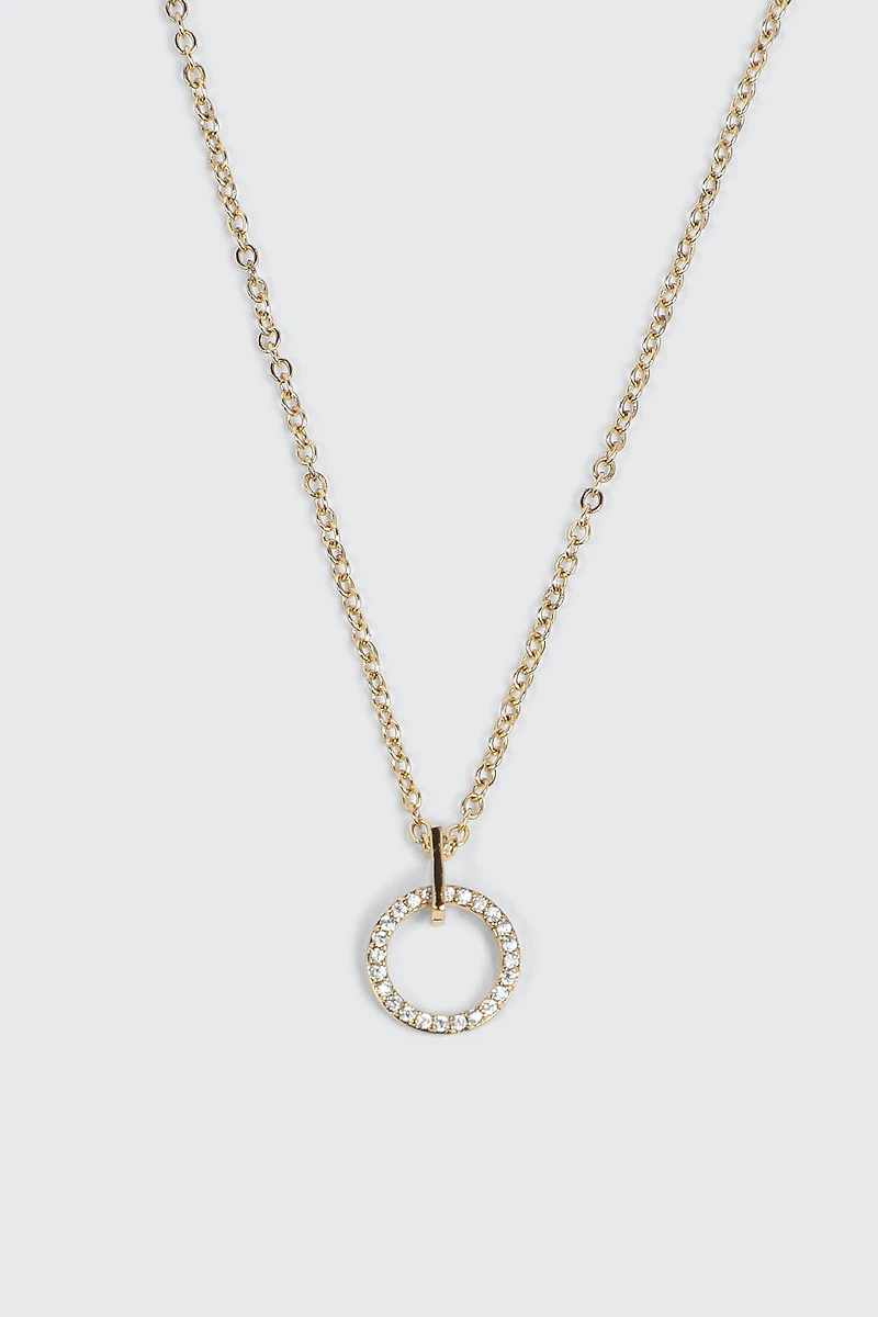 Collier cercle plaqué or 14K