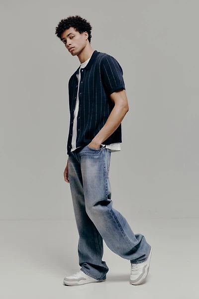 Ardene Man Loose Fit Jeans For Men in Medium Blue | Size | 100% Cotton