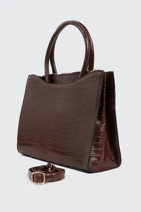 Sac fourre-tout embossé croco