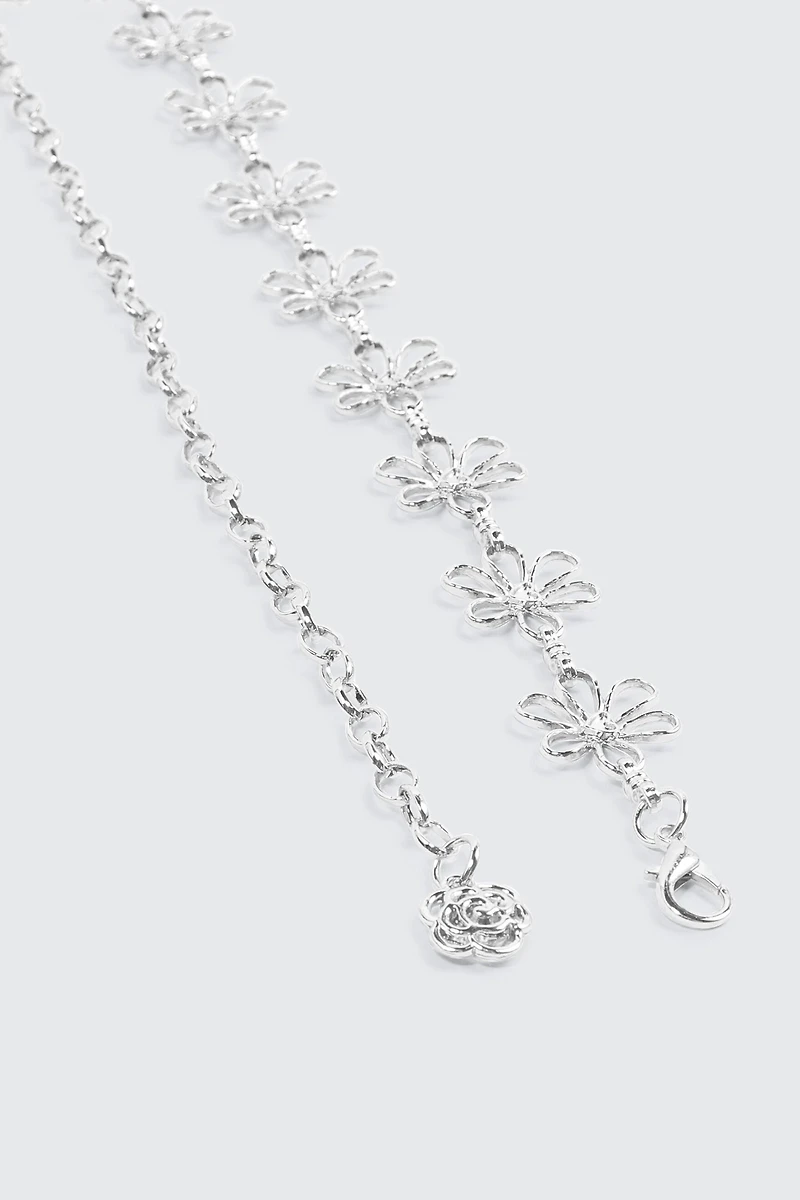 Ceinture en chaîne à maillons marguerites