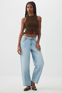 Camisole courte smockée