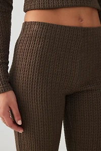Pantalon évasé en tricot torsadé