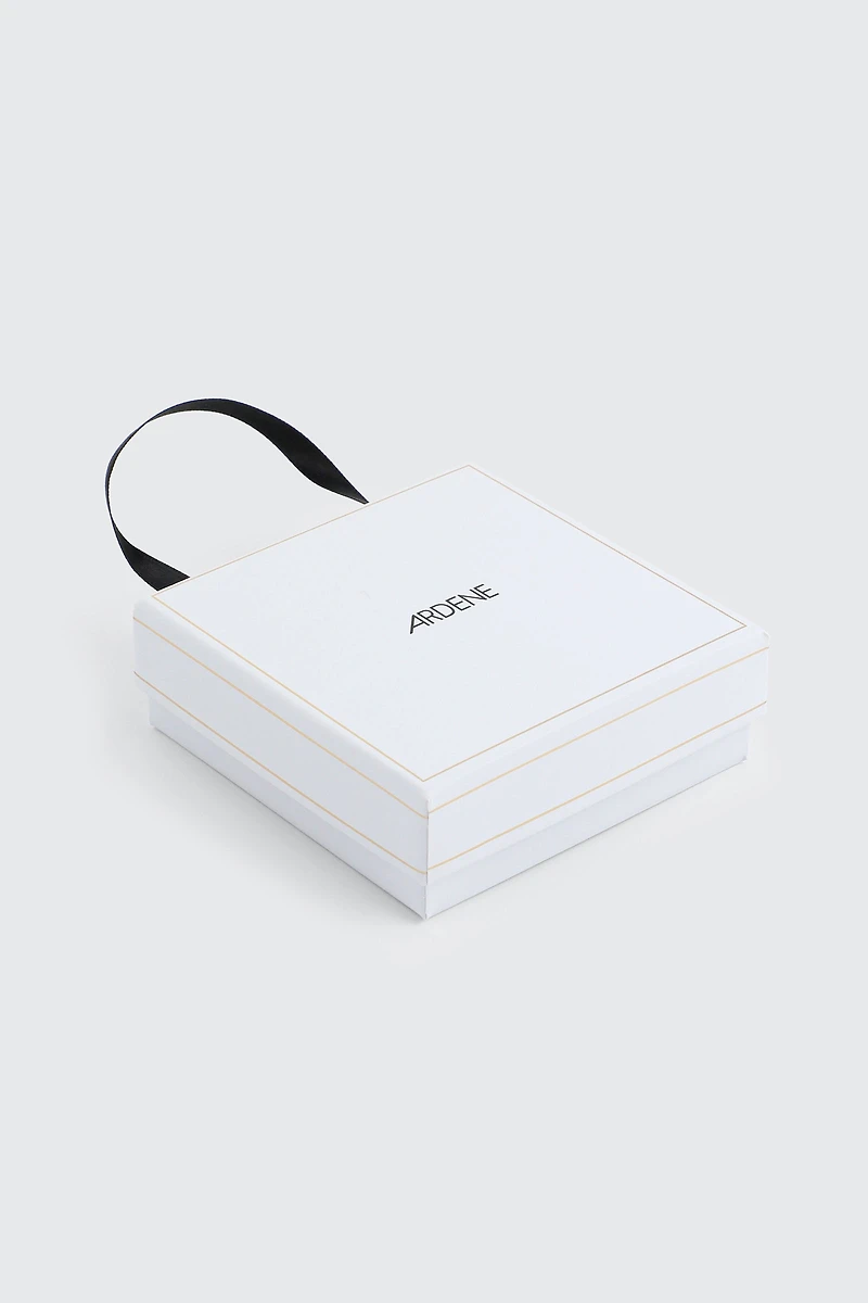 Collier papillon plaqué or blanc 14K