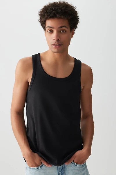 Ardene Man 2-Pack Ribbed Tank Tops For Men in | Size | Cotton/Elastane