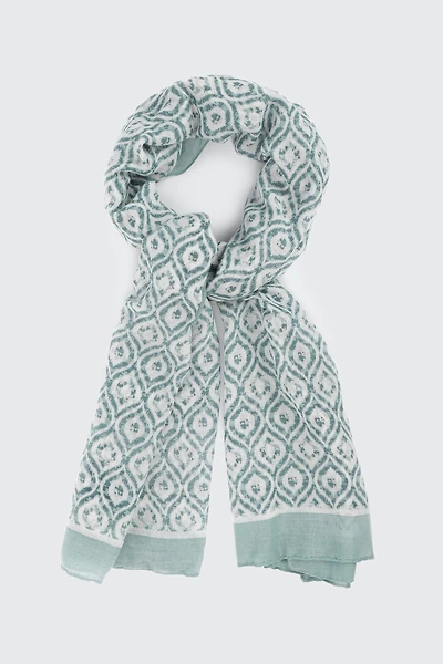 Ardene Geometric Scarf in Medium Blue | Polyester