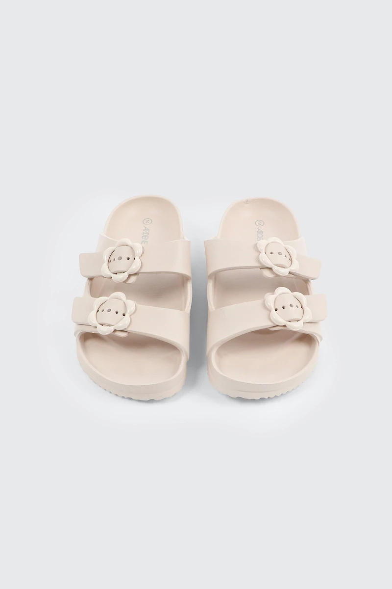 Sandales à glissière deux brides