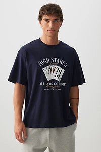 Ardene Man Graphic T-Shirt For Men in Dark | Size | Cotton