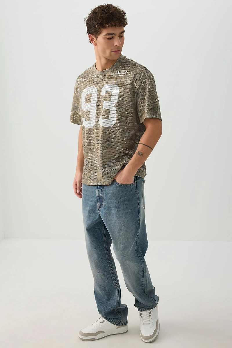 T-shirt sport carré en maille