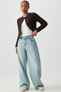 Jean décontracté à jambe large