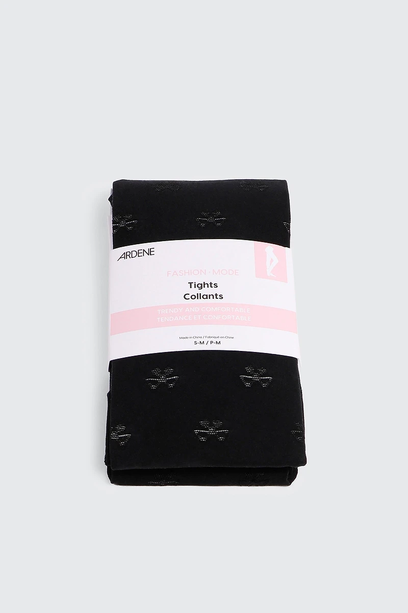 Collant à motif de boucles