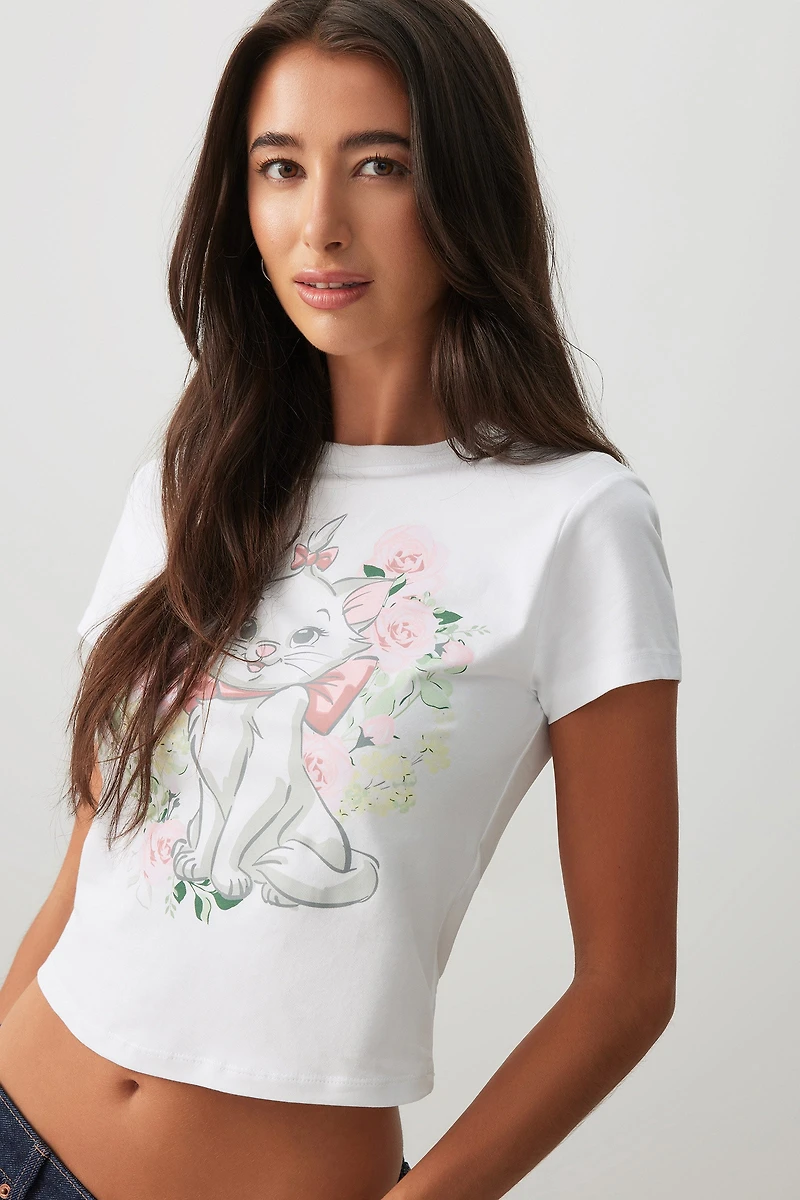 T-shirt court et ajusté Marie