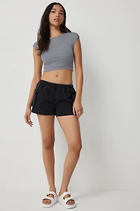 T-shirt ultracourt à mancherons