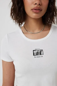 T-shirt ajusté court graphique