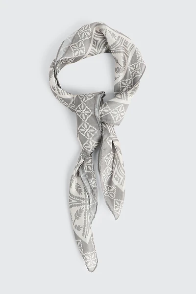 Ardene Square Satin Scarf in Grey | Polyester