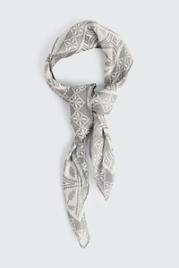 Ardene Square Satin Scarf in Grey | Polyester