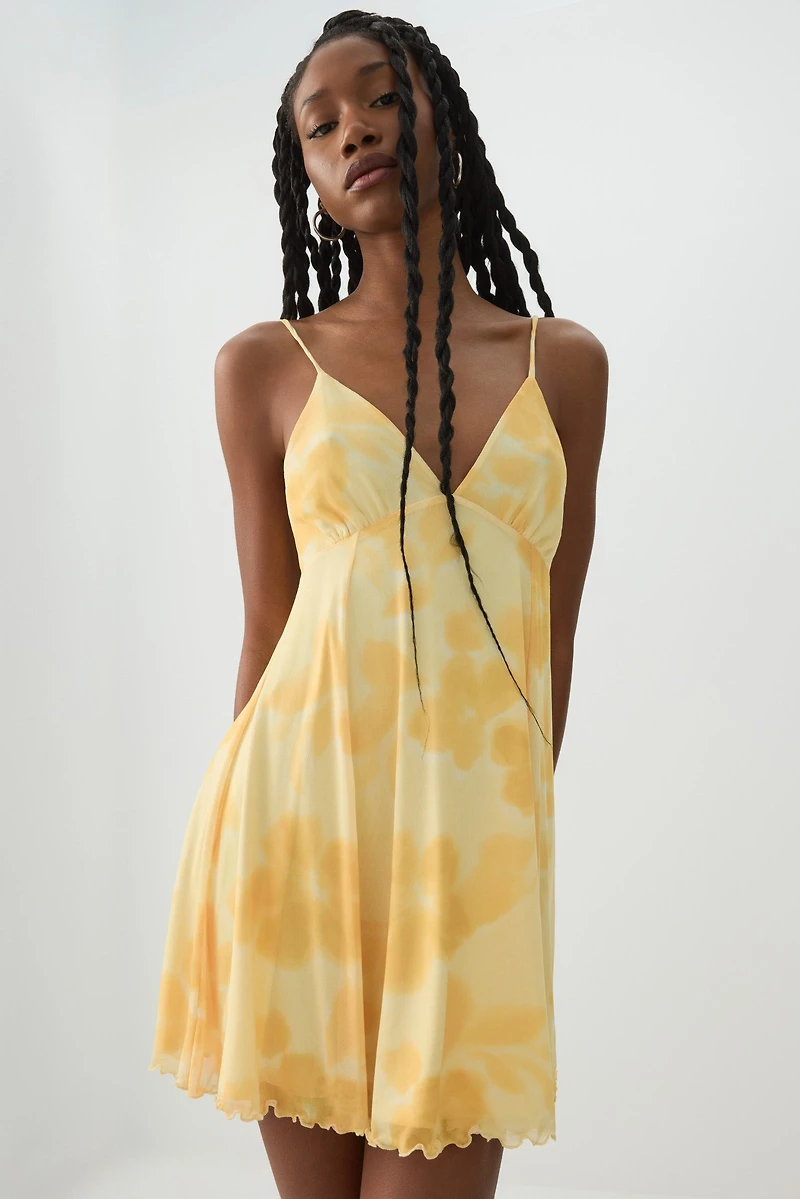 Robe courte de style nuisette fleurie