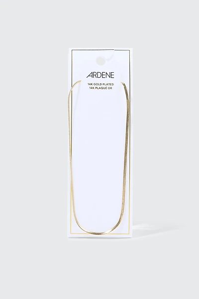 Chaîne plate plaquée or 14K