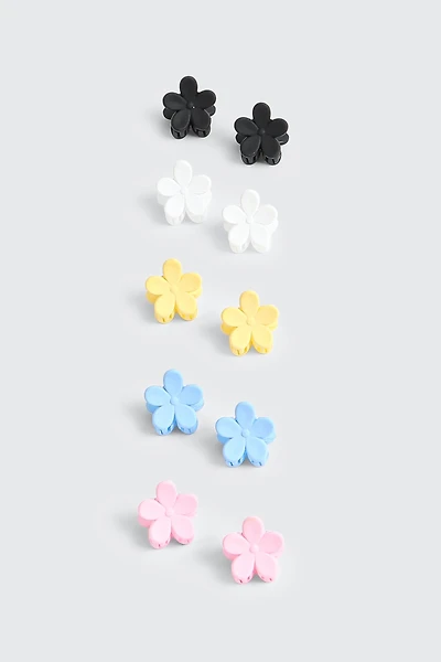 Lot de 10 pinces à cheveux mini fleurs