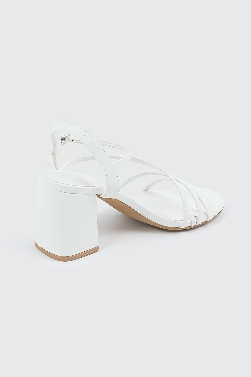 Sandales multibrides à talon bloc