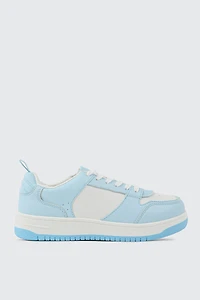 Ardene Court Sneakers in Light Blue | Size 7 | Eco-Conscious