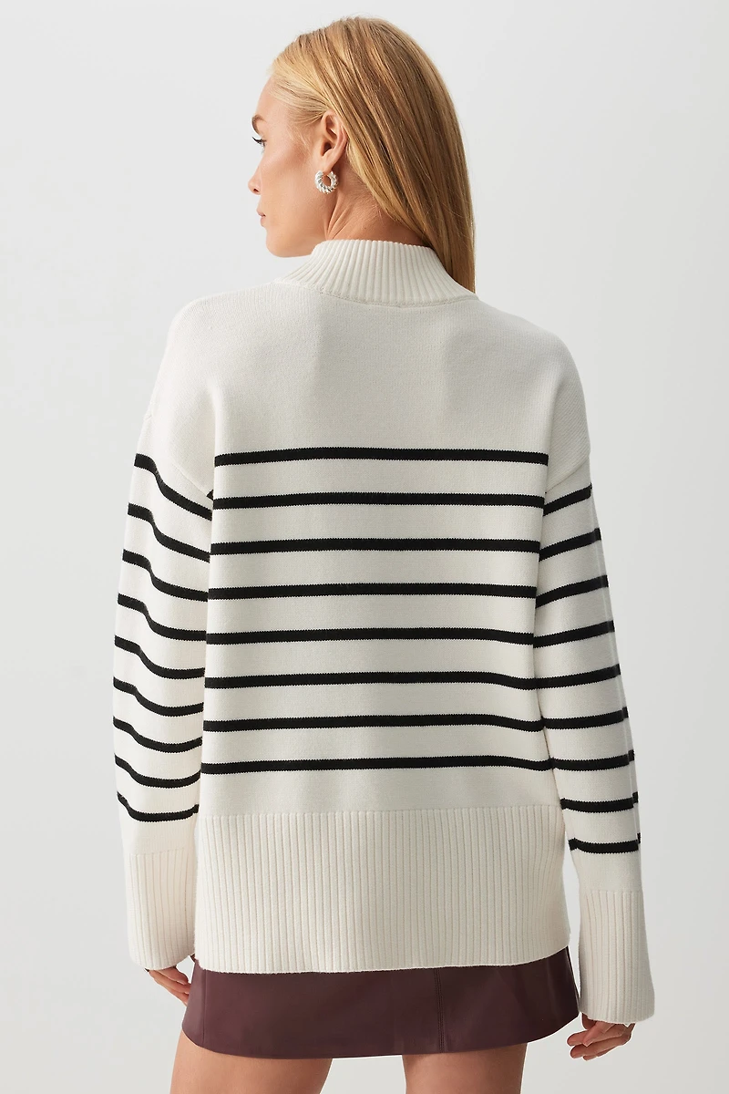 Chandail à col montant ray