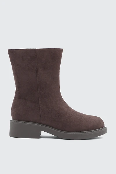 Ardene Faux Suede Mid Calf Boots in Brown | Size