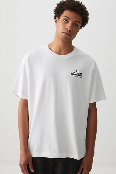 Ardene Man Graphic T-Shirt For Men in White | Size Small | 100% Cotton