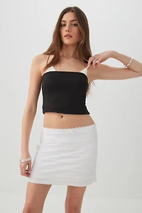 Minijupe tube à volants