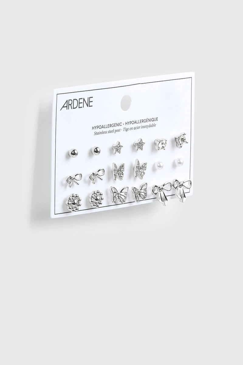 Lot de 9 clous d'oreilles