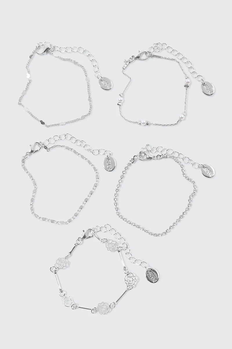 Ensemble-cadeau bracelets à roses en filigrane