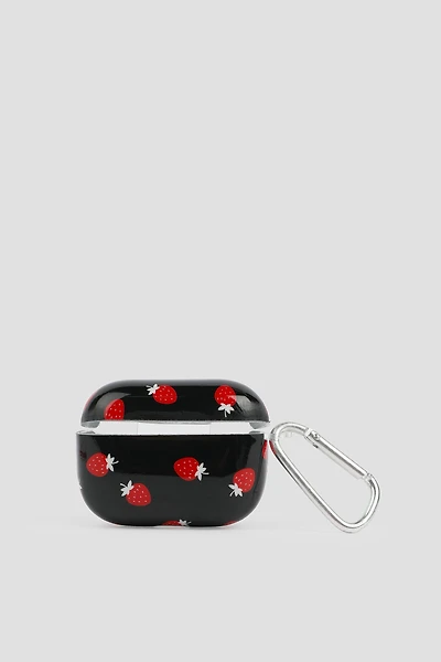 Ardene Strawberry AirPods Case in Black
