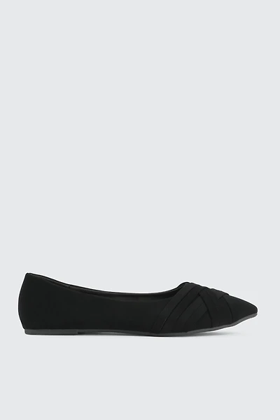 Ardene Multi Strap Ballet Flats in Black | Size | Eco-Conscious