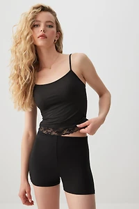 Ardene Basic Mini Biker Shorts in Black | Size 2XL | Polyester/Elastane | Eco-Conscious