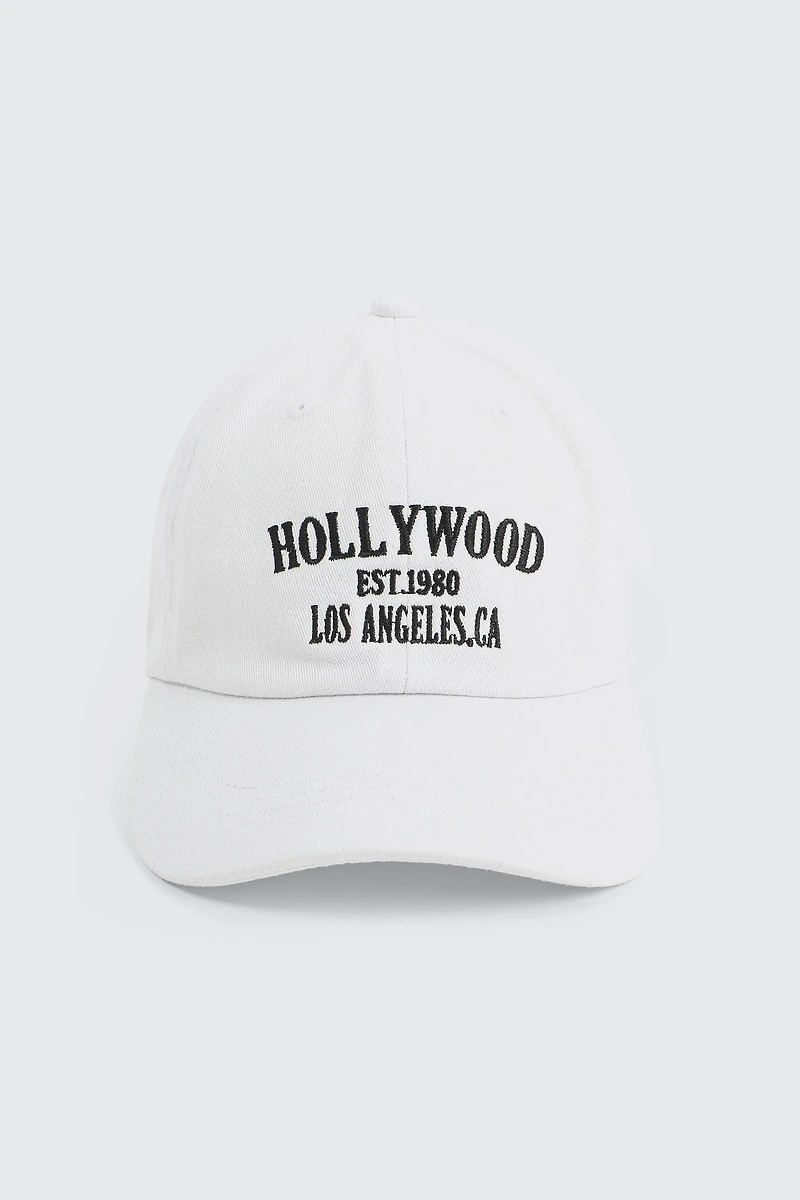 Ardene Athletic Dept Cap in White | 100% Cotton