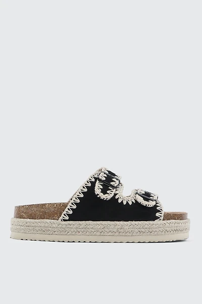 Sandales espadrilles à double boucle