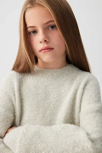 Chandail pelucheux lustré