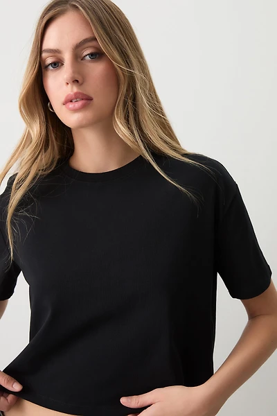 Ardene Basic Organic Cotton Boxy T-Shirt in | Size | Cotton/Elastane | Eco-Conscious