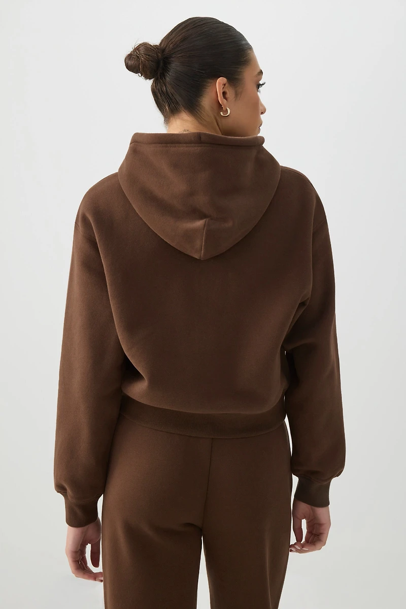 Veste courte à capuchon en Molleton MADESOFT