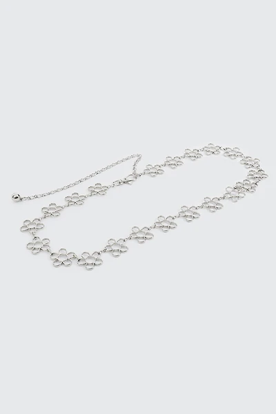 Ardene Daisy Chain Belt in Silver