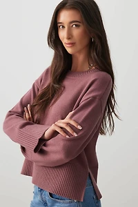 Ardene Short Boxy Sweater in Medium Pink | Size | Polyester/Nylon/Viscose