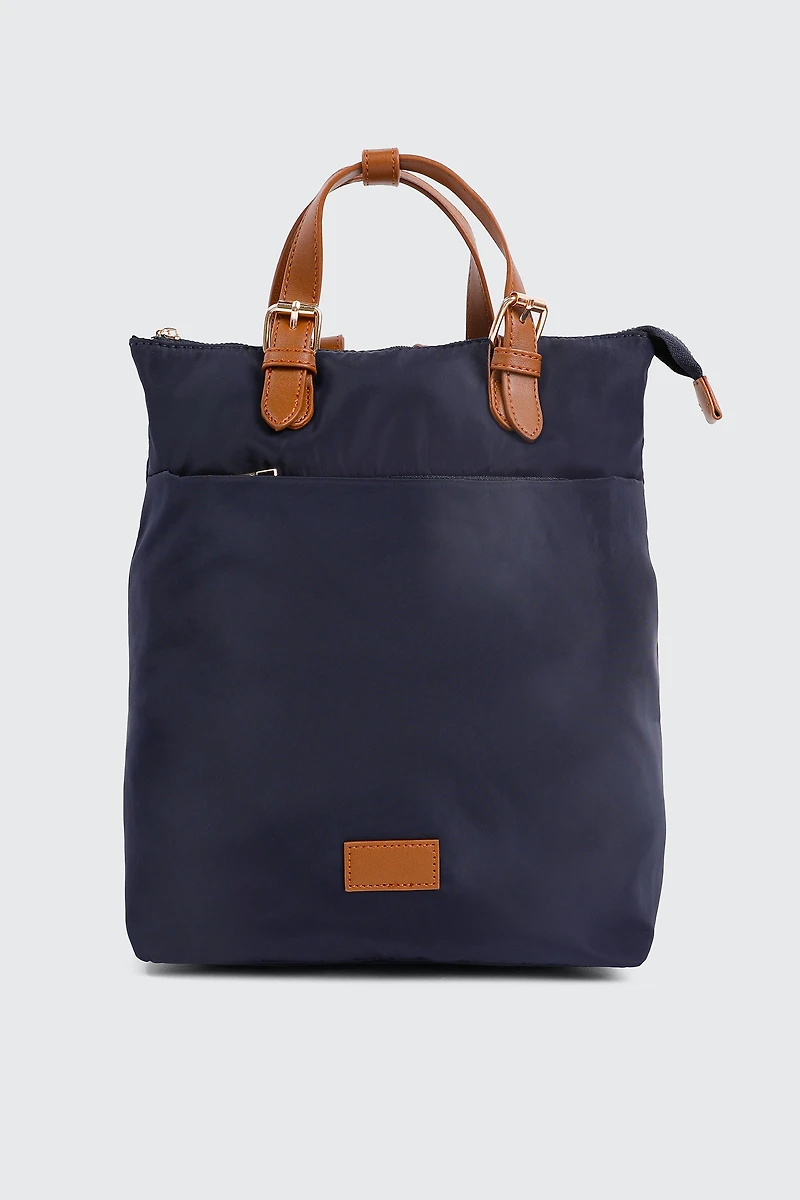 Ardene Nylon Backpack in Dark Blue | 100% Recycled Polyester/Nylon | Eco-Conscious