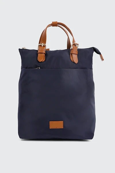 Ardene Nylon Backpack in Dark Blue | 100% Recycled Polyester/Nylon | Eco-Conscious