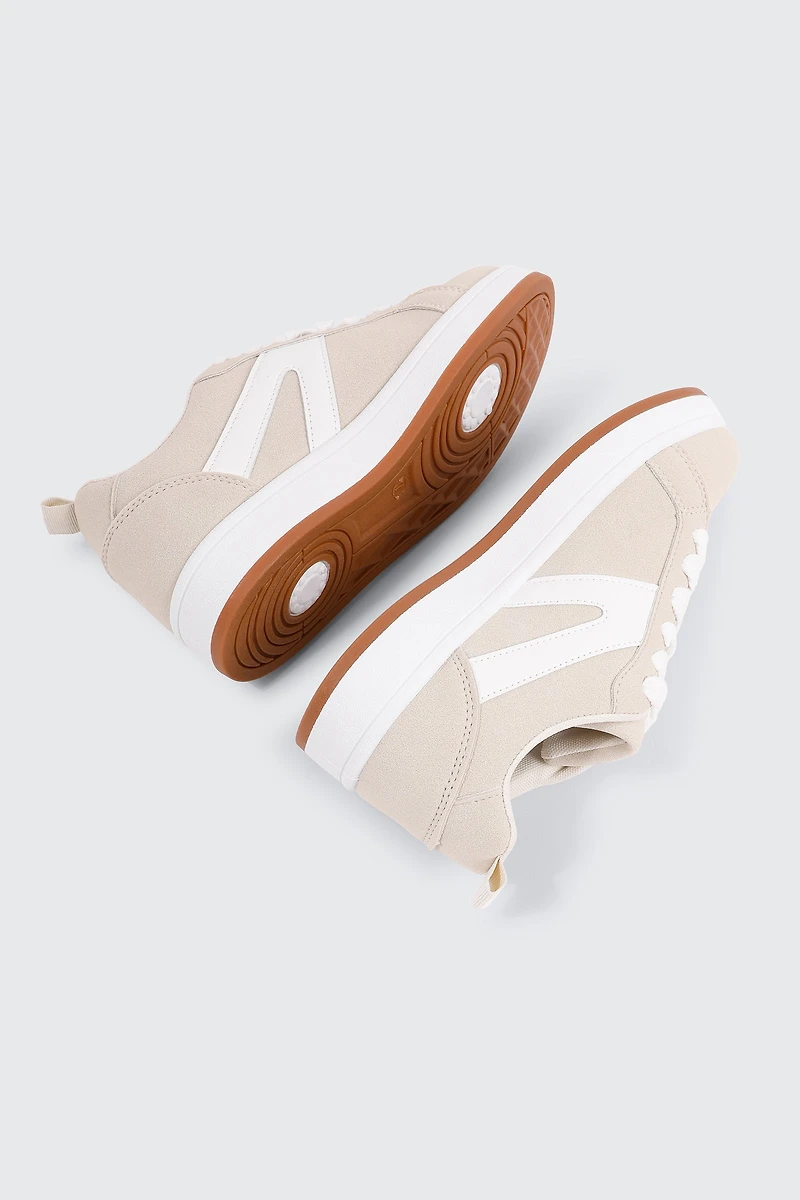 Espadrilles contrastantes en faux suède