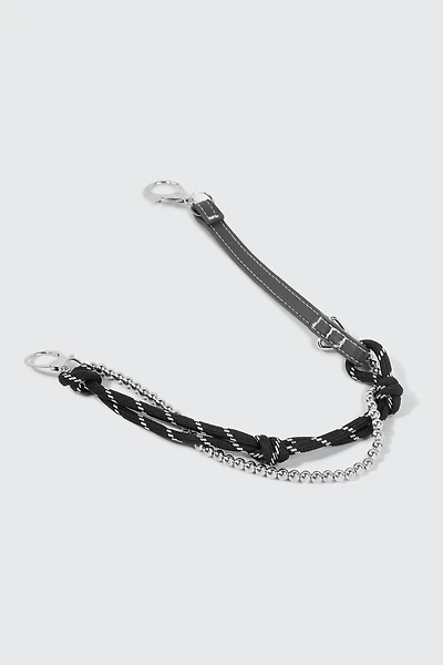 Ardene Rope & Chain Bag Cham in Black | Faux Leather