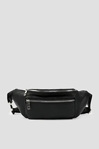 Ardene Faux Leather Fanny Pack in Black | Faux Leather/Polyester